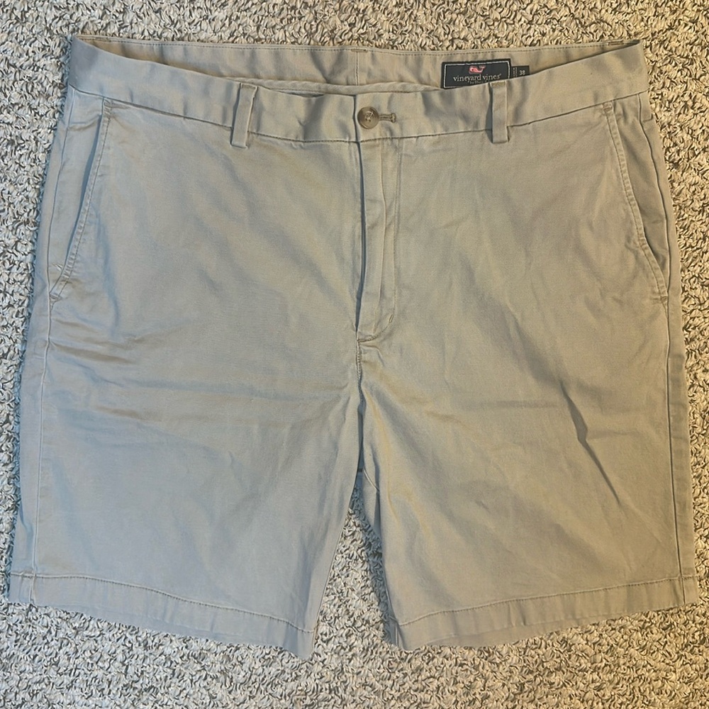 Vineyard Vines 9” Stretch Breaker Shorts Khaki Size 38
